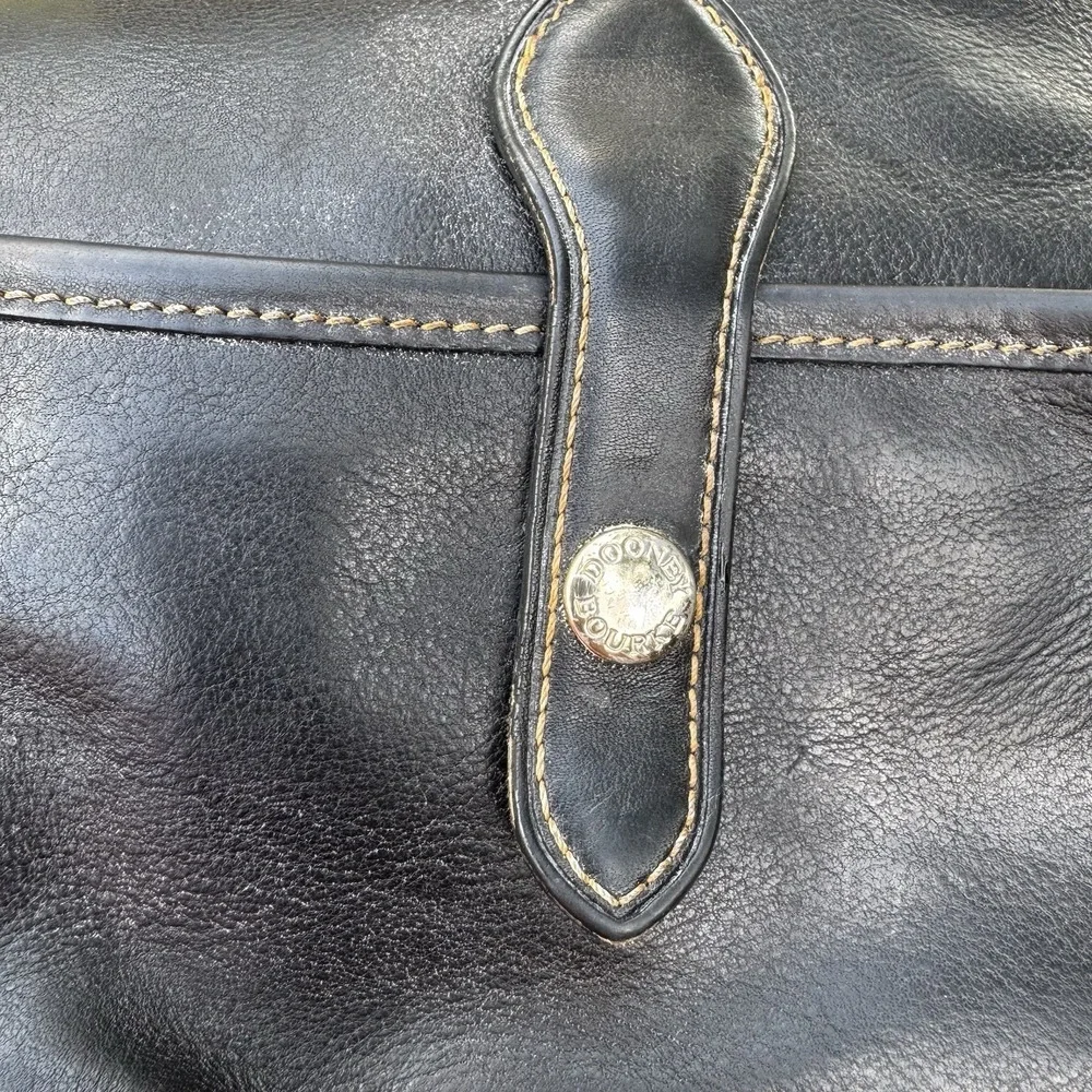 Dooney And Bourke Florentine Black Leather Bag Lucy Hobo Handbag